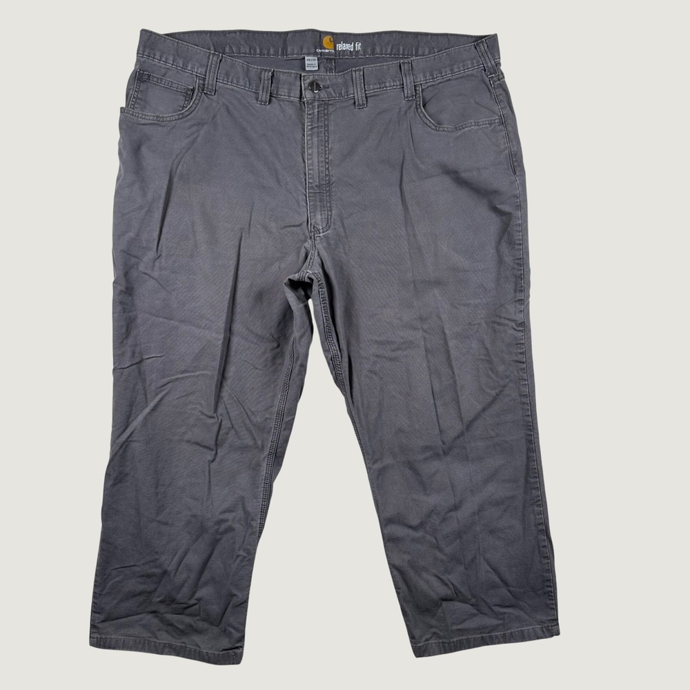 Carhartt Relaxed Fit Canvas Workwear Pants Mens Utility Gray 46x26 Carpenter